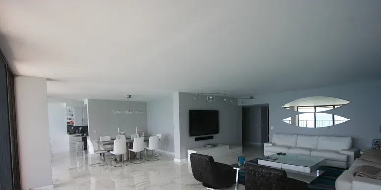 Spacious modern living and dining area.